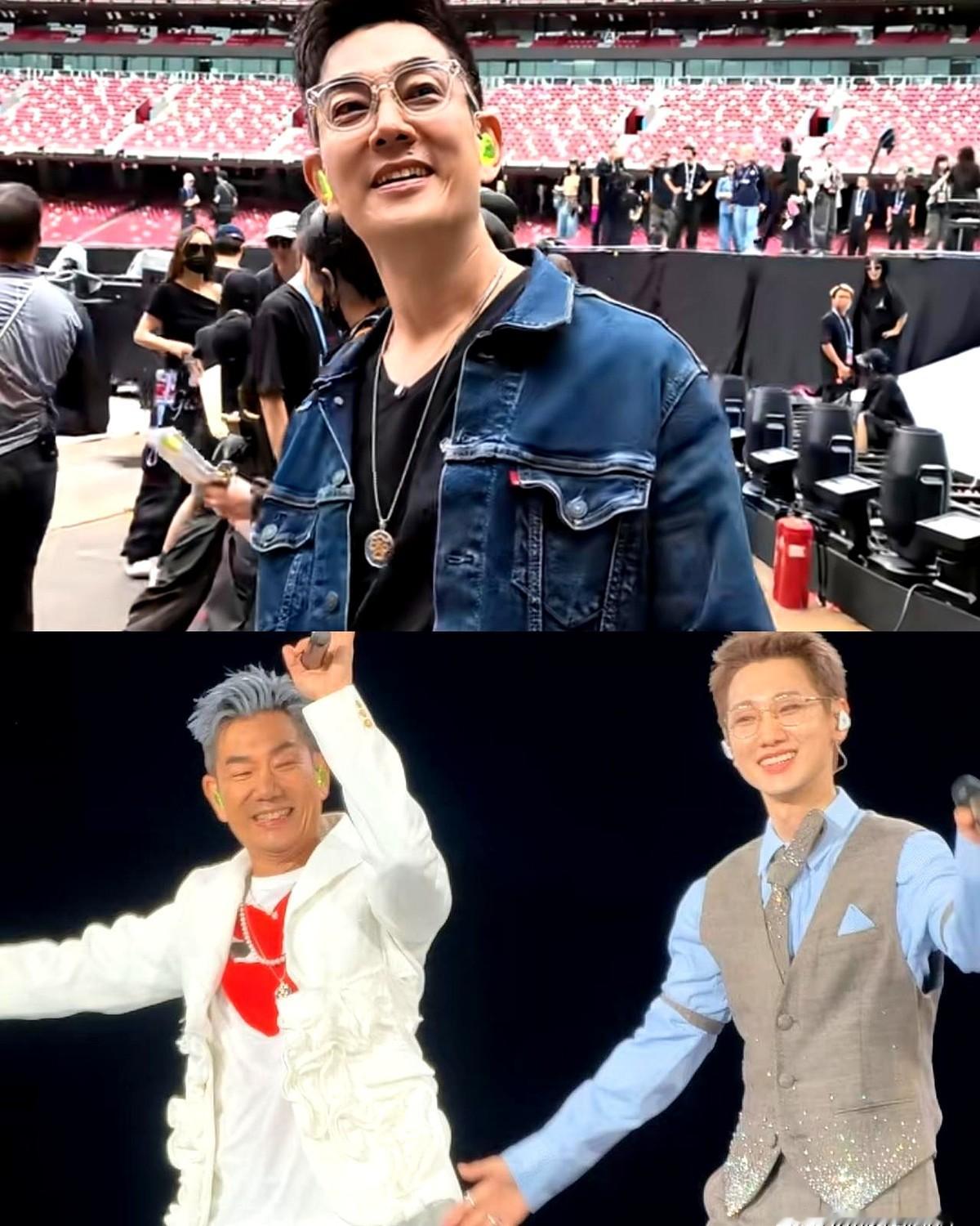 大热天的演唱会，任贤齐硬是裹着件厚实的牛仔外套上了台。

台下观众热得直摇扇子，台上的人却穿成了过秋天。不止任贤齐，这场演唱会的主角汪苏泷，也是里三层外三层地叠穿。

看着都替他们捂出一身汗。

这真不是明星体质特殊怕冷，演出服基本都是品牌赞助的。

商家的算盘打得很精。眼看着要入秋，秋款得提前拿出