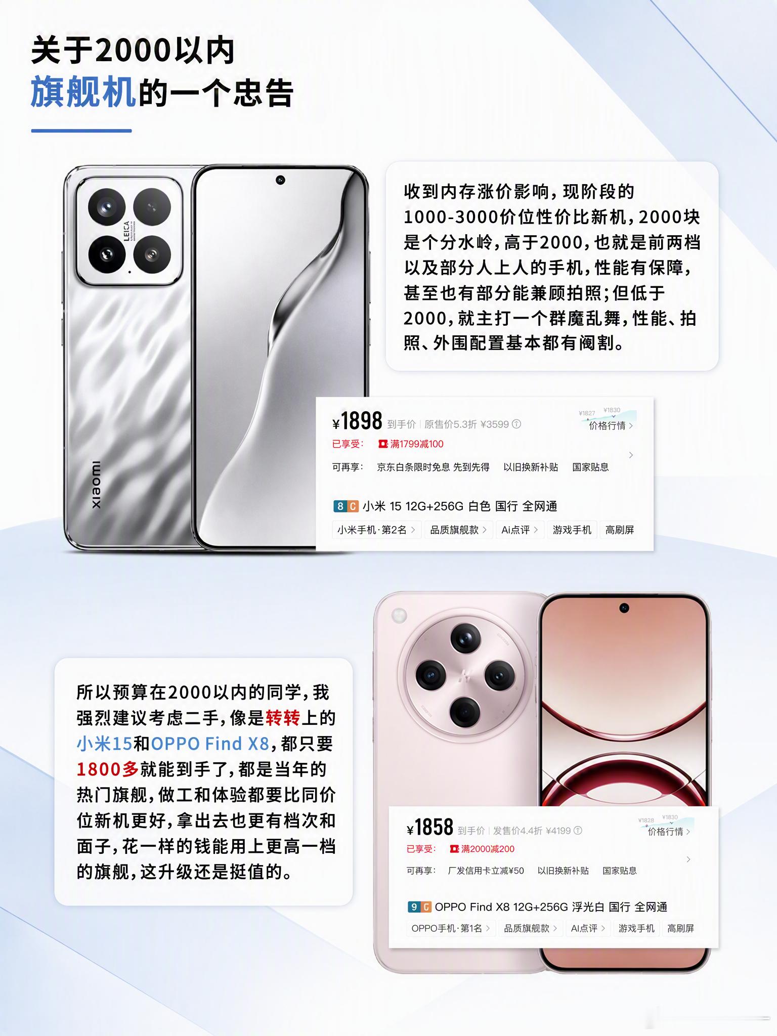 预算2000别乱买！新机不如二手旗舰真香
开学季想换手机？这份作业直接抄！📝 1000-3000元价位段，直接分成了5个梯队。想打游戏认准“夯”和“顶级”档，想要质感可以考虑二手旗舰。️ 特别是预算2k以内的同学，别执着于全新机，转转上那些旧款旗舰才是性价比之王！

#学生党 #开学季 #手机排行榜 #高 ​
