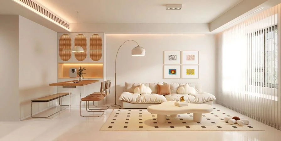 又甜又治愈，95㎡北欧奶油风小家~