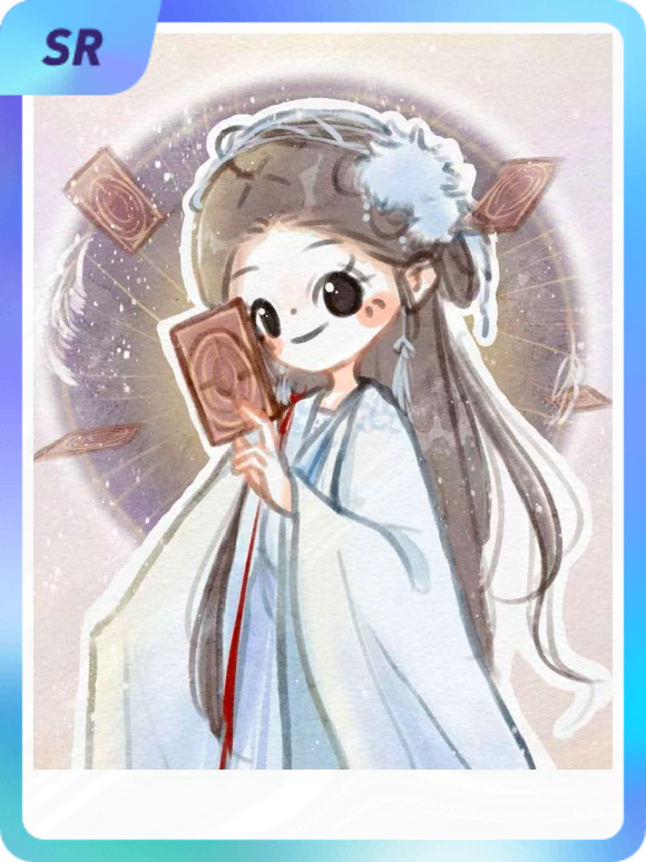 [超话]集卡互助ing~送你一张“万花寻夏抽卡”SR卡“白衣凤翎”~速...