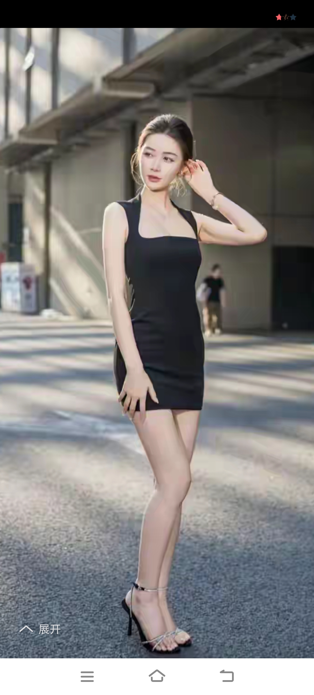 肤白貌美大长腿。这身材美的不要不要的！