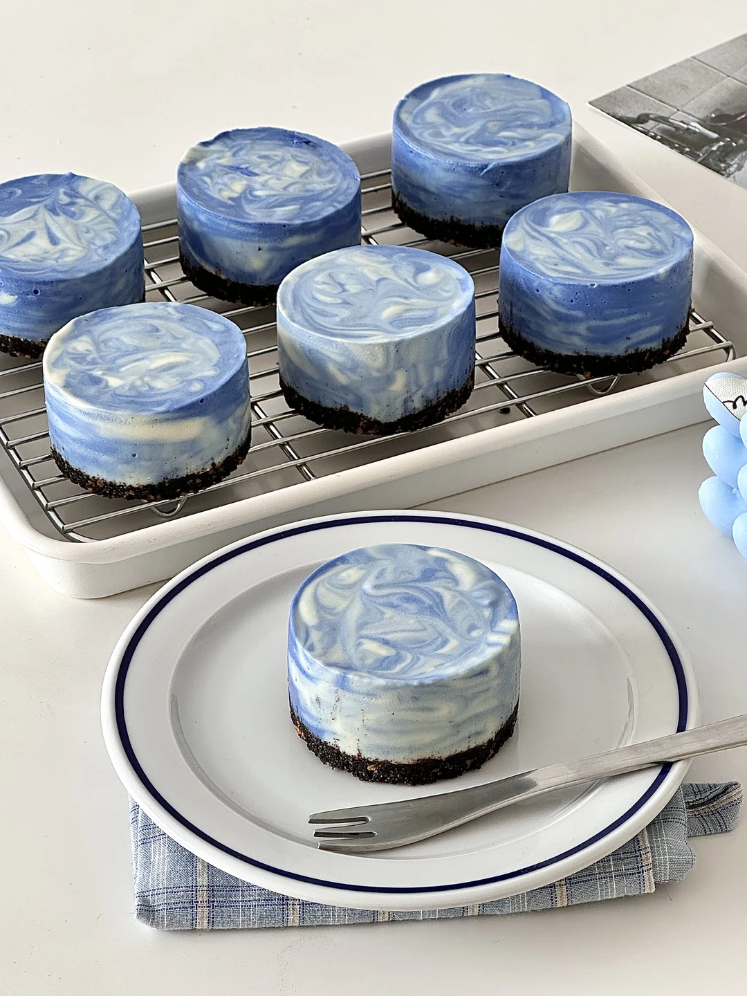 免烤箱🌊高级感大理石纹mini慕斯蛋糕