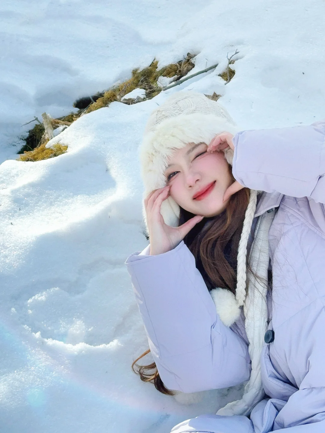 💜紫色和雪地太配了！（附奶油质感滤镜教程🧺