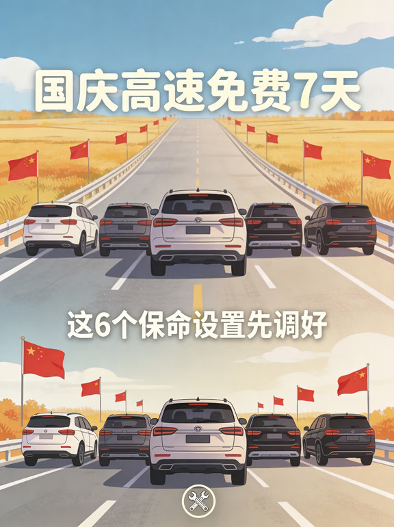 国庆高速免费7天，这6个保命设置先调好