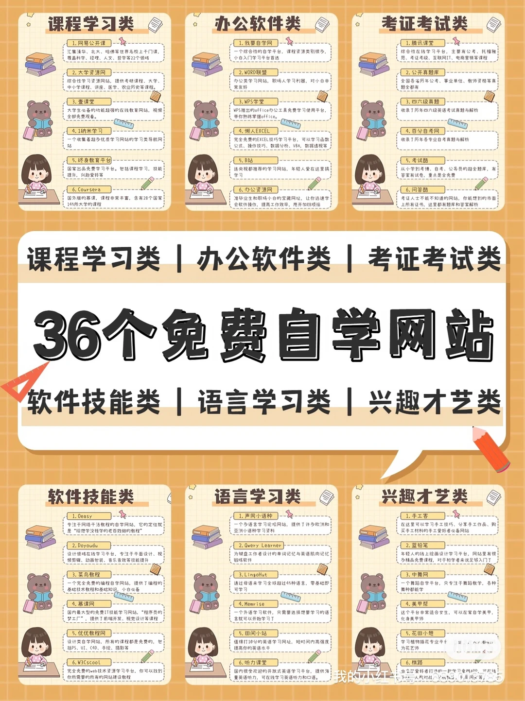 36个免费自学资源网站 | 提升自我变强大