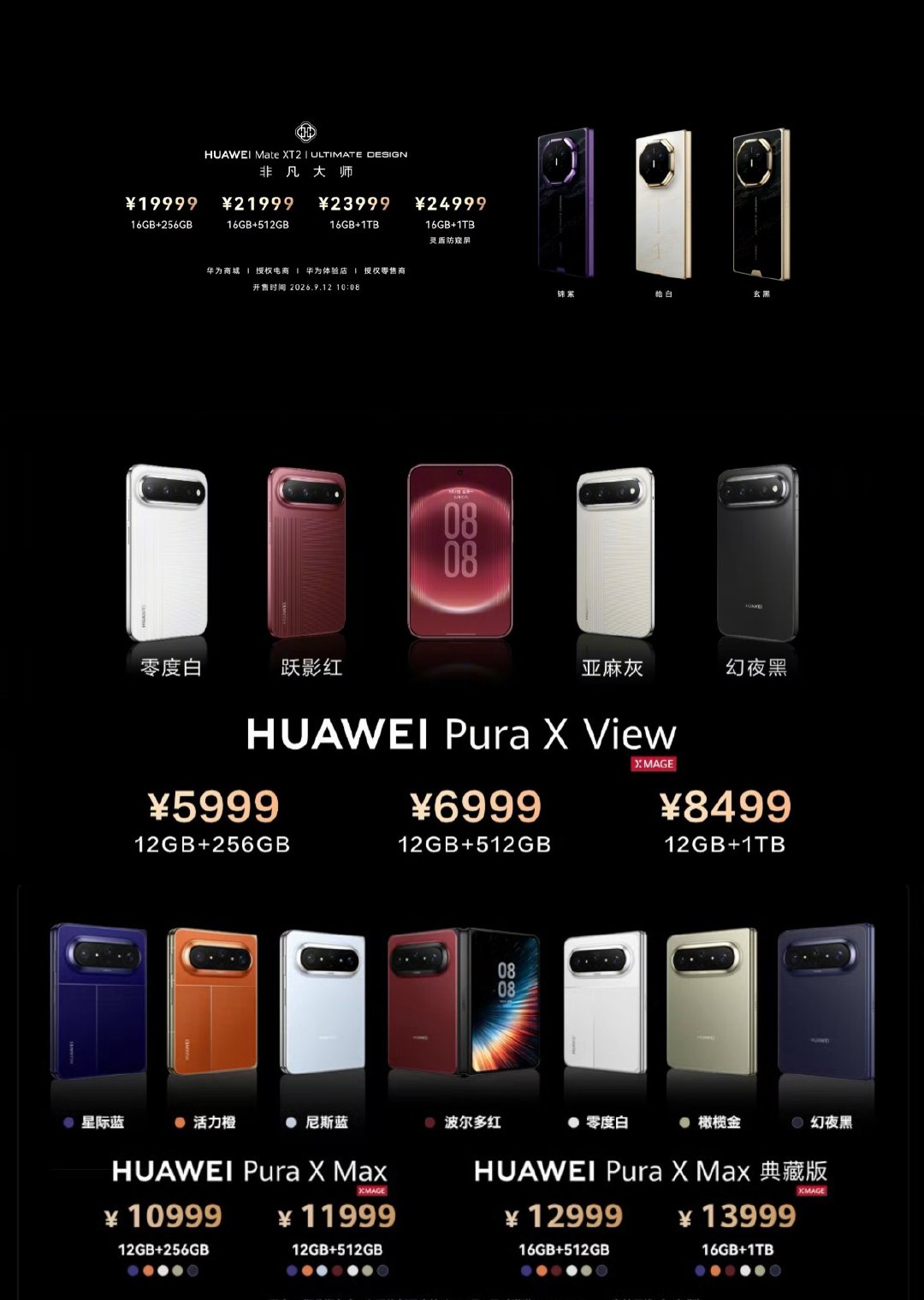 三折叠19999起，阔直板5999起，大家觉得价格怎么样？#华为发布会# ​