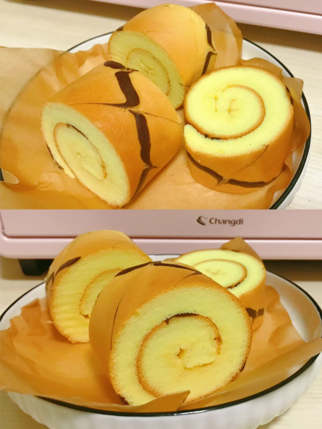 烤箱美食|‼️千叶纹蛋糕卷‼️