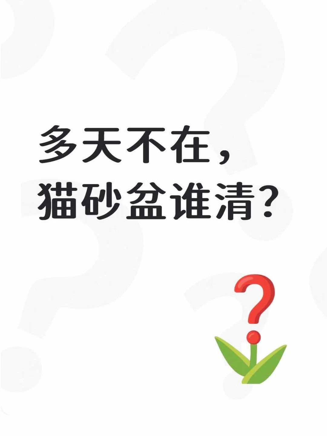 多天不在，猫砂盆谁清？