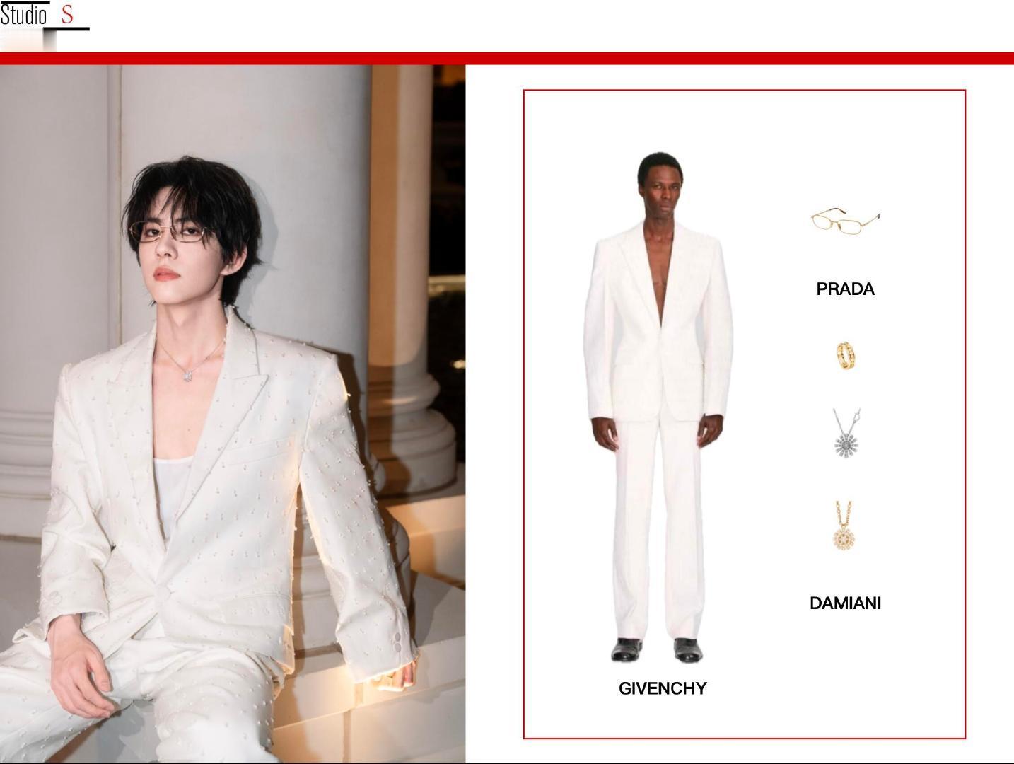 原来刘铮这个眼镜是PRADA，美人[awsl]

Total：GIVENCHY
眼镜：PRADA
珠宝：DAMIANI ​