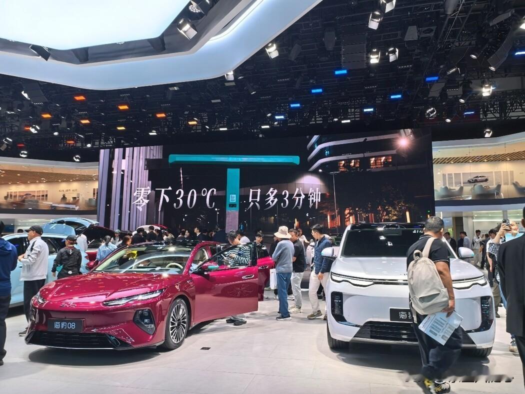 比亚迪说第二，没人敢说第一！

国内新能源赛道，第1比亚迪92.32万辆，断层第一；第2吉利，第3长安。国内新能源份额21.1%。

2026成都国际车展上，比亚迪连续第三年包下9号整馆，王朝、海洋、腾势、方程豹、仰望五大品牌集体登场。

大汉EV正式预售，24.99万‑29.99万。车长5256m