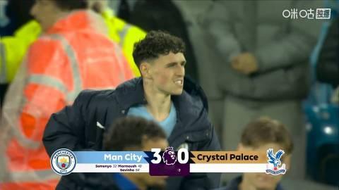 曼城3-0击败水晶宫<br />与娜娜还差2分但净胜球已经超过娜娜<b...