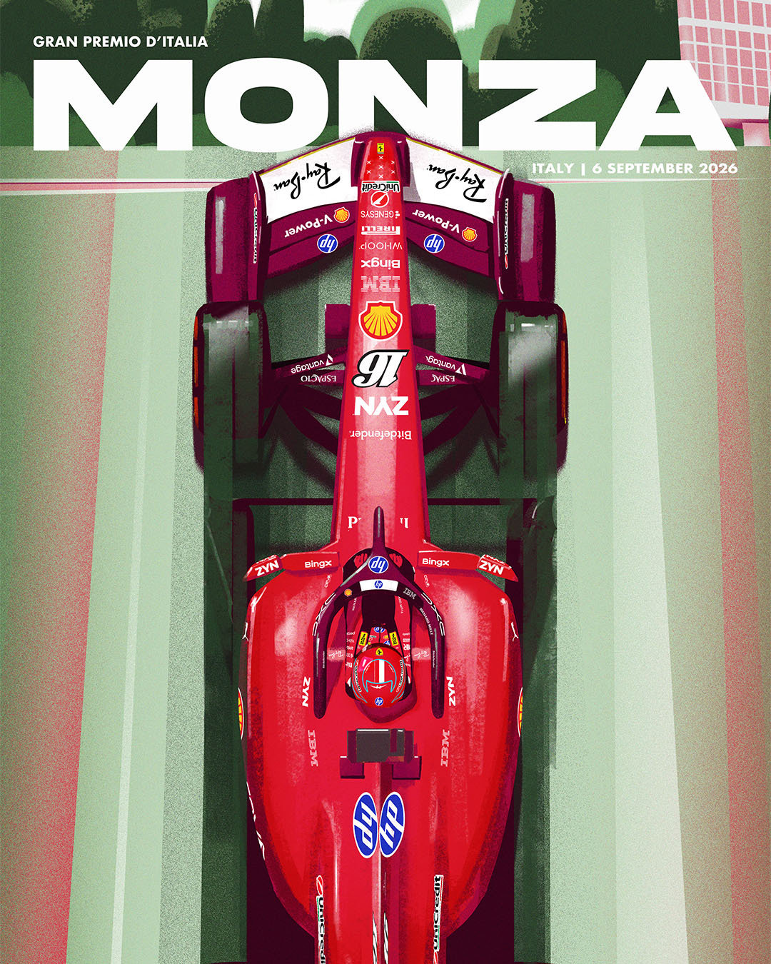 在森林间的速度圣殿，续写传奇的故事🏎️

2026赛季第13站：蒙扎赛道🇮🇹

#法拉利F1车队[超话]# #F1[超话]# #2026F1意大利大奖赛# ​
