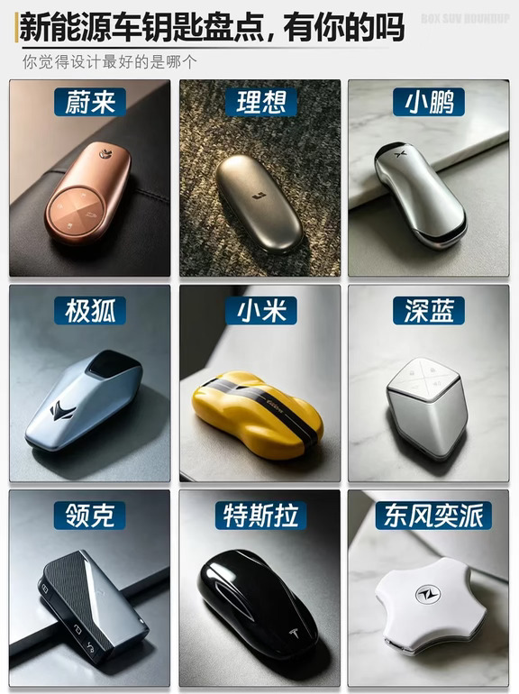 新能源车钥匙盘点，有你的吗？