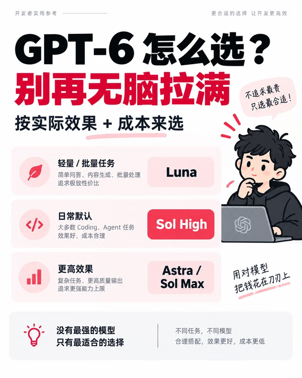 GPT-6 怎么选？别再无脑拉满