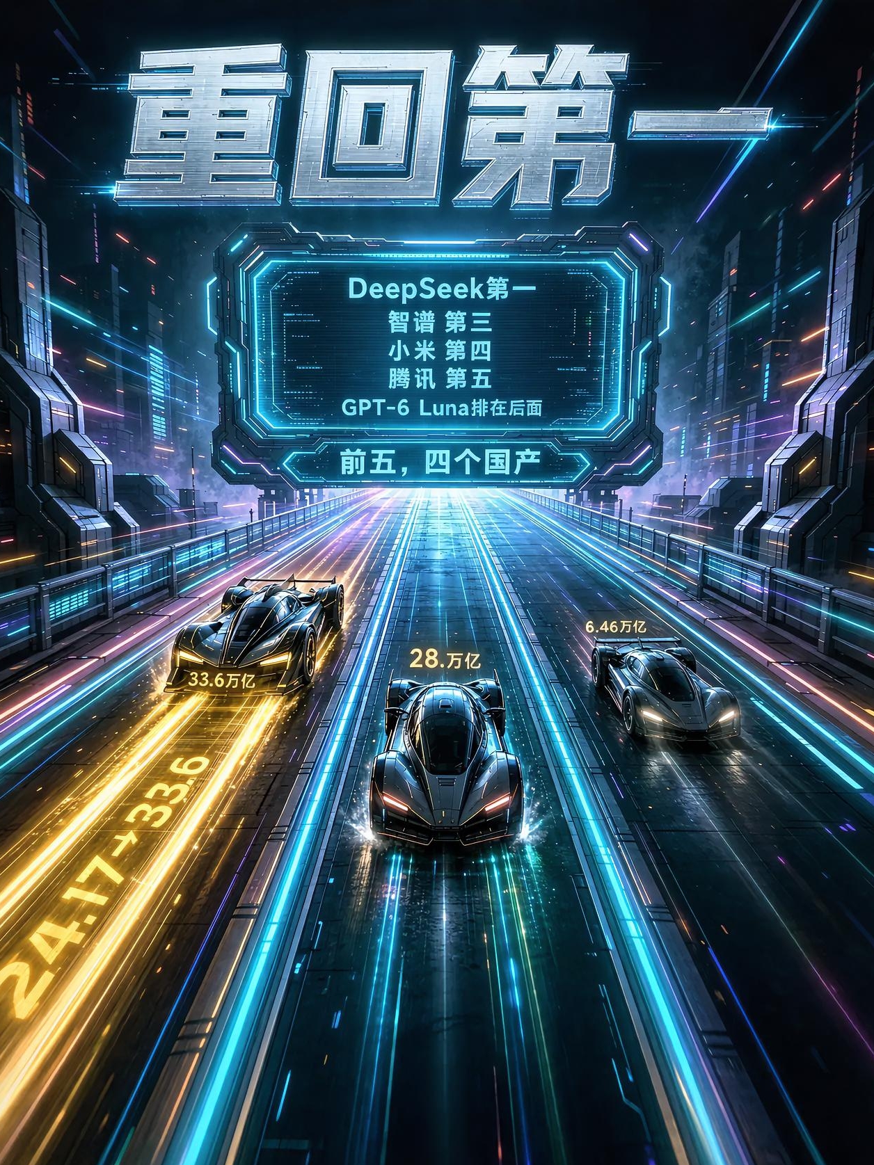 DeepSeek一周多跑了9.4万亿Token，这个数字比它拿第一更狠

10月8日，OpenRouter周榜更新：DeepSeek V4.1 Flash一周跑了33.6万亿Token，重回全球第一。

上一周，第一名是一个不报厂商的匿名模型“太空兔”，33.53万亿。DeepSeek当时第二，24