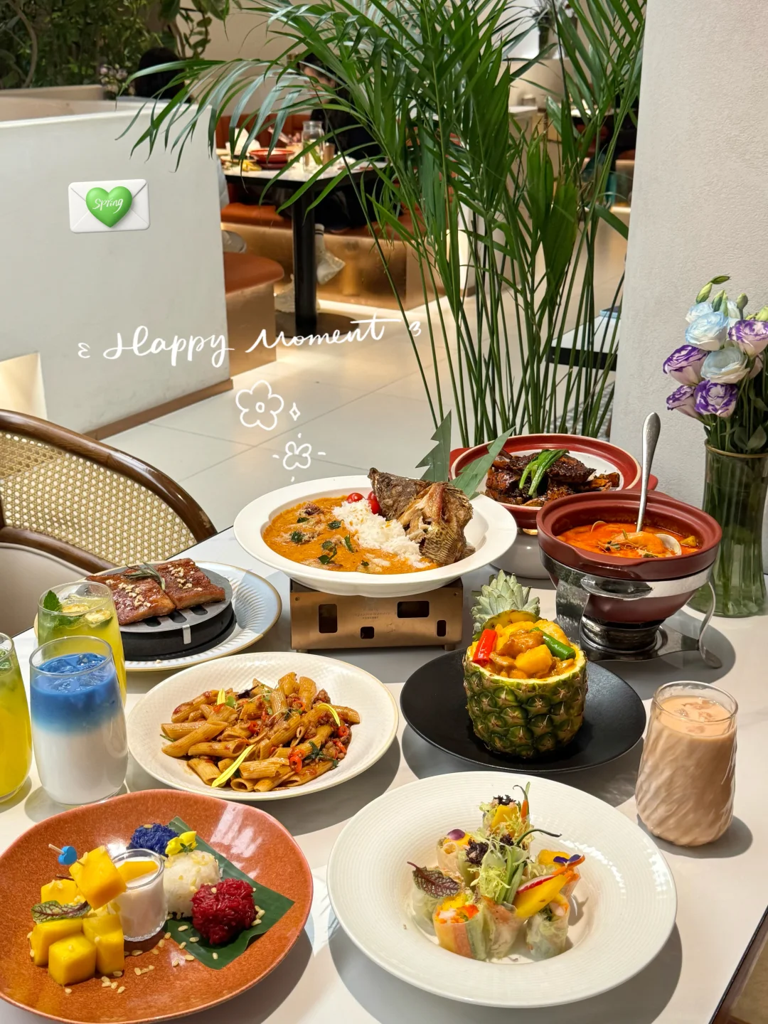 春日来信👒 一秒穿越清迈的花园餐厅…