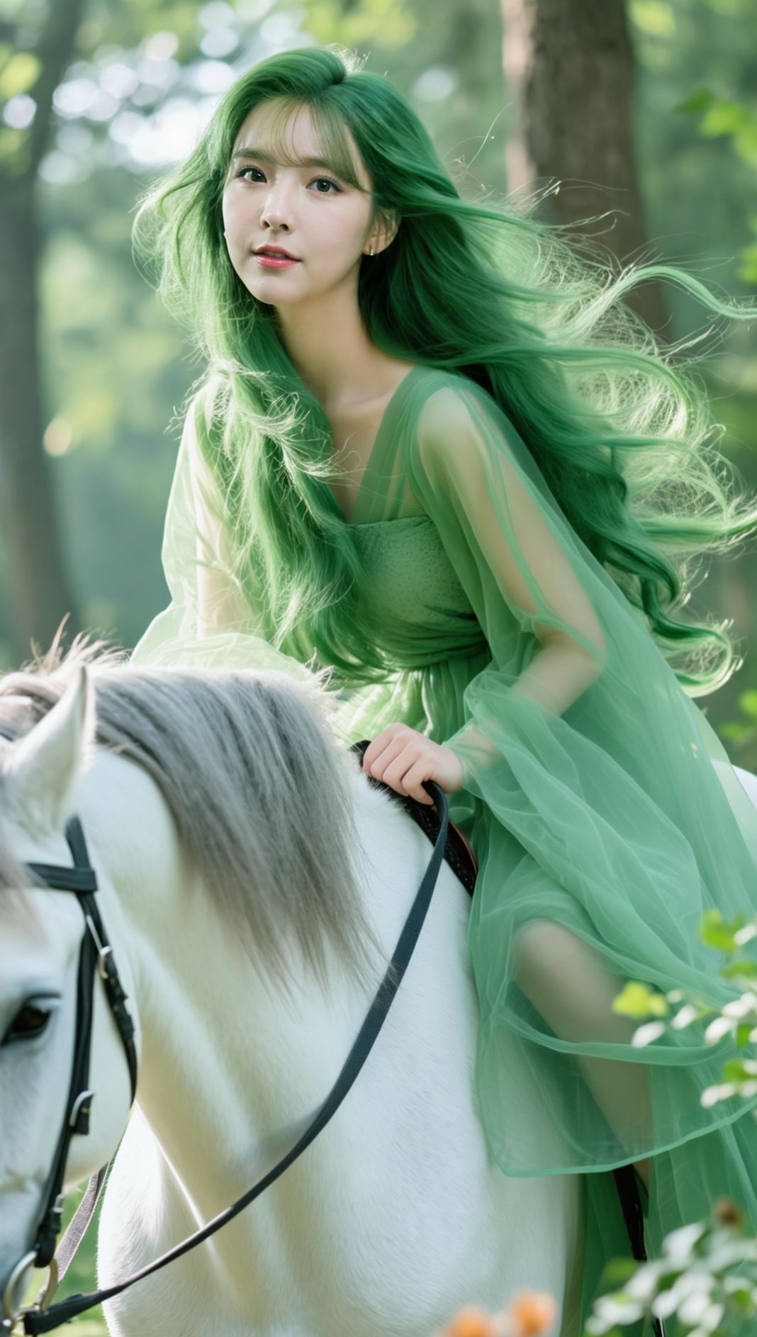 <p>AI森系绿发写真 ai创作 美女上热门时尚穿搭  <!--{im...