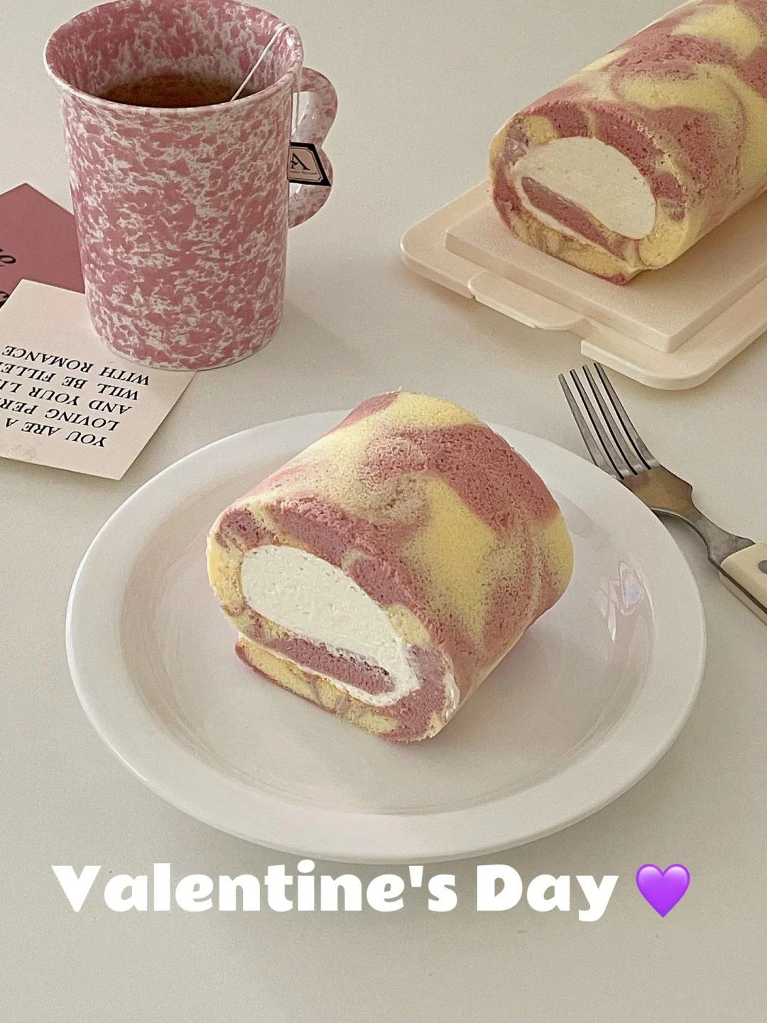 “紫”属于你💜情人节蛋糕卷，梦幻大理石花纹