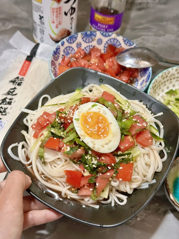 夏日消暑恩物日式番茄紫苏冷面🍜北美食材✅