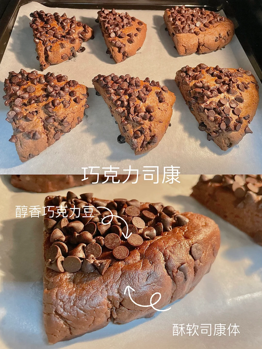 🍫巧克力司康｜步骤简单味道惊艳❗️附做法