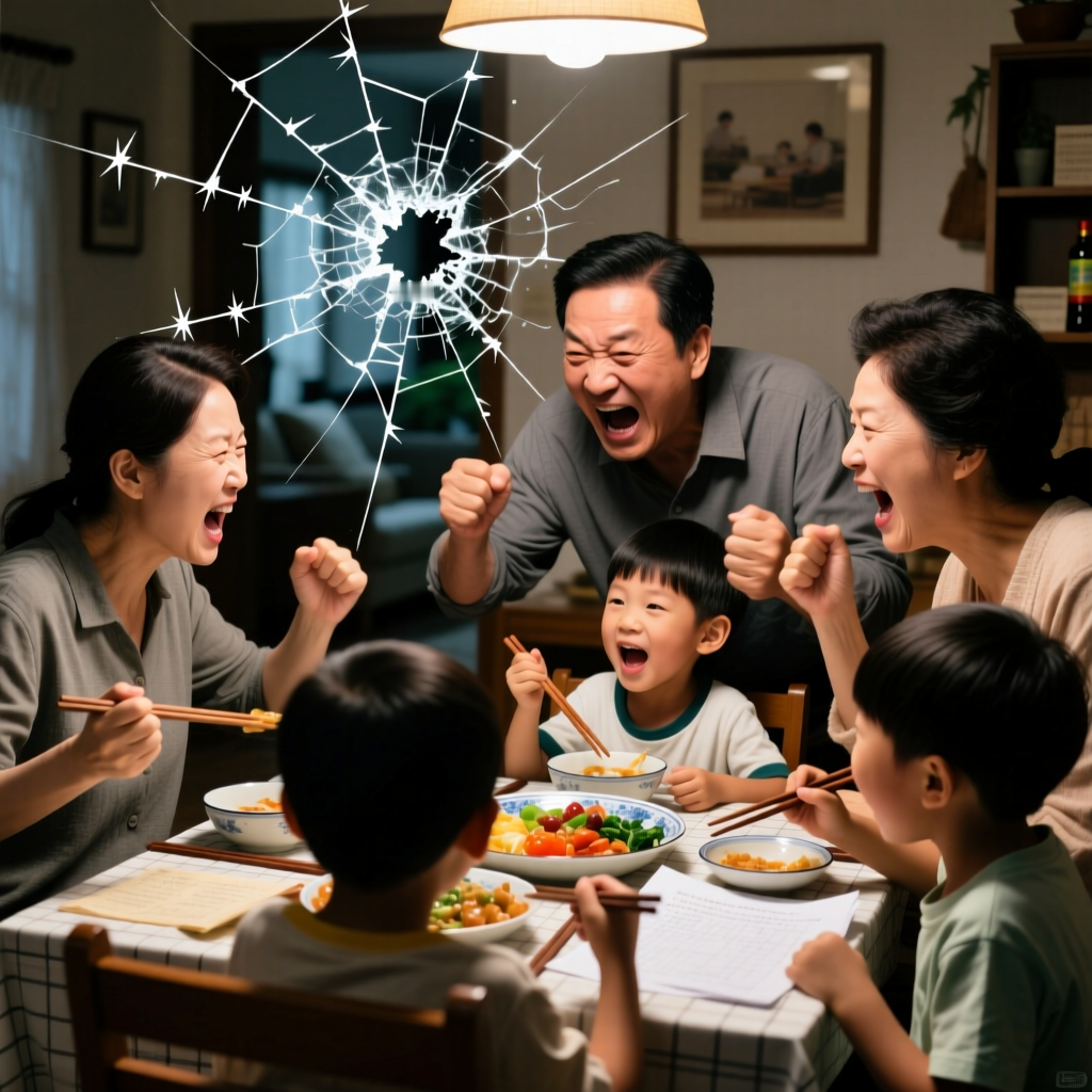 家庭的裂痕： 往往并非由物质的匮乏所引起，而是言语之间无形的伤害在侵蚀...