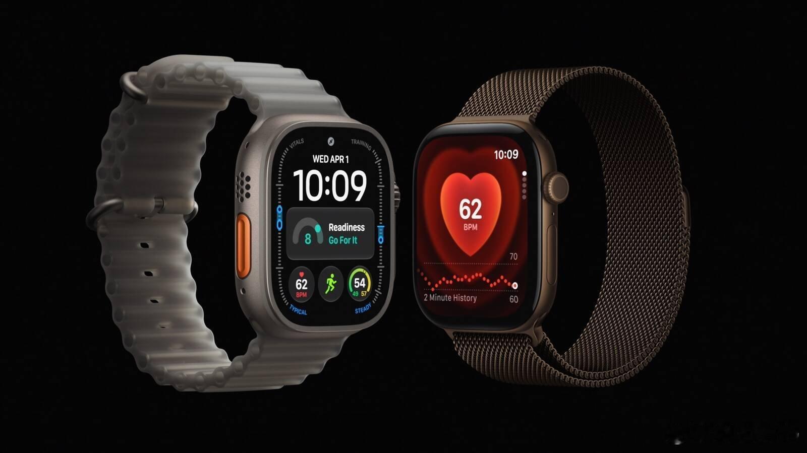 Apple Watch Series 12 和 Ultra 4 正式发布，这代重点：健康和 Apple Intelligence。

两款都换上 S11 芯片和重新设计的传感器，新增 Health Sensing System，心率读取更频繁，HRV 也加入生命体征。还有新的“准备度”，会结合睡眠、生命体征和活动数据，告诉你今天适不适合高强度运动。

Apple Intel ​
