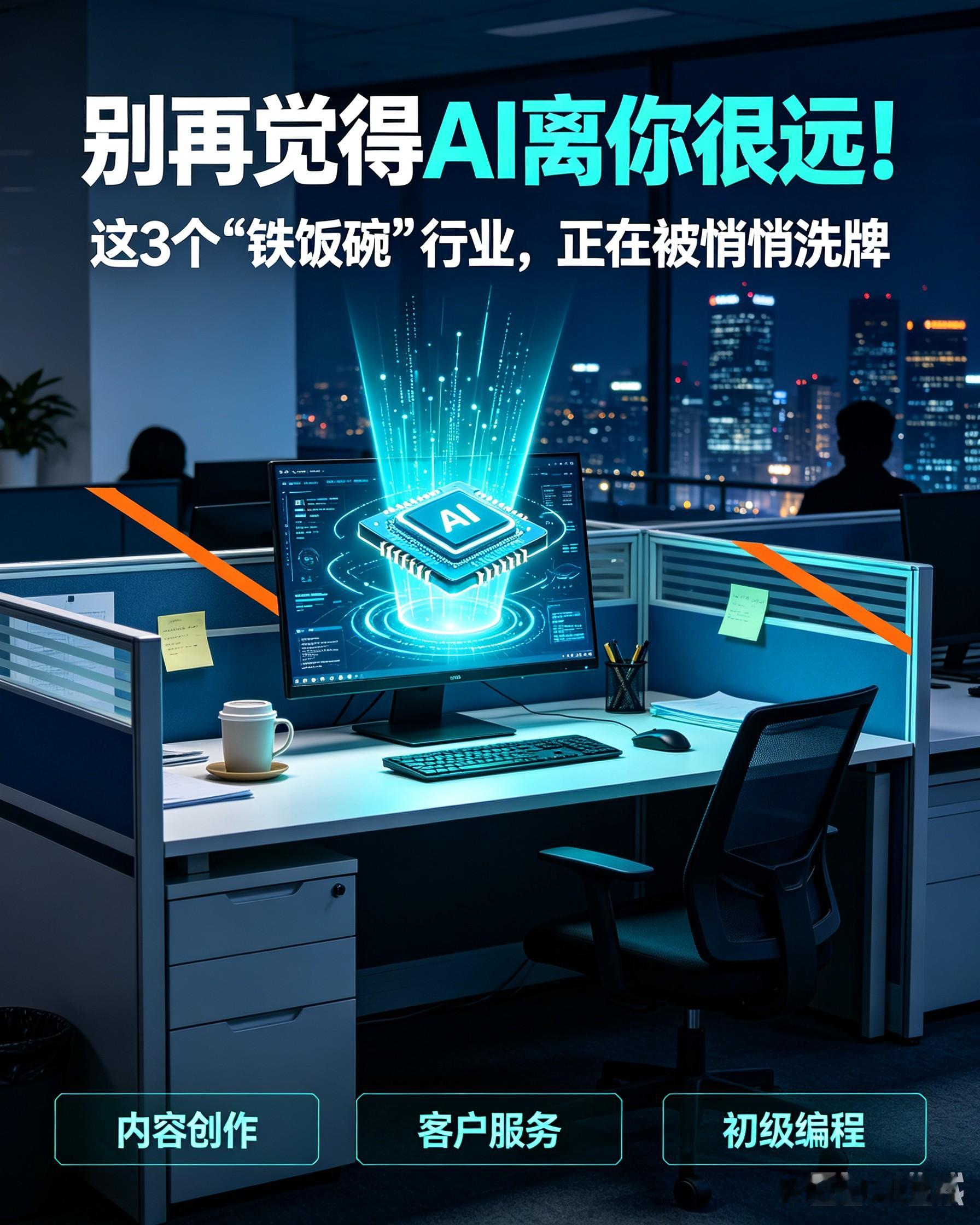**别再觉得AI离你很远！这3个“铁饭碗”行业，正在被悄悄洗牌！** 🤖📉

很多人一听到话题 **AI会在哪些行业率先实现突破**，第一反应还是：“那是搞科技的人该操心的事，跟我一个月薪几千的打工人有什么关系？”

如果你还这么想，那就真的危险了！AI早就不是科幻电影里的机器人，它现在可能就坐