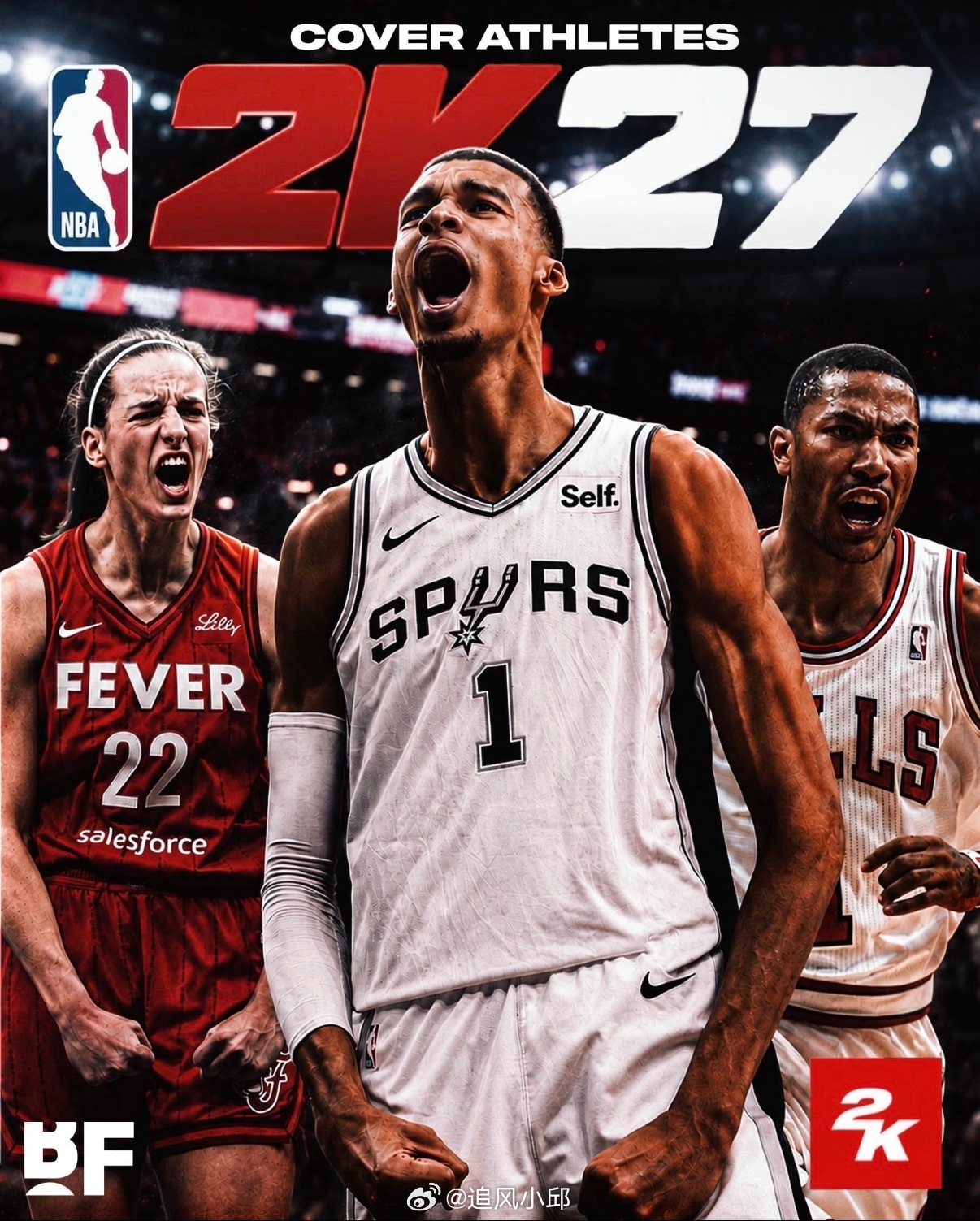 NBA2K27封面官宣 罗斯获生涯首个专属2K封面《NBA 2K27》封面阵容刚刚官宣，三个版本三个神，每一个都让人挪不开眼👇🌟 标准版 — 维克托·文班亚马没错，就是那个身高2米24还能投三分的“外星人”！马刺新核，刚刚带队杀进总决赛，荣膺西决MVP。这哥们简直是2K里的BUG级存在，操作他盖帽就像摘星星一样简单✨。马刺队史首位登上2K封面的球员，实至名归！💜 豪华版 — 凯特琳·克拉克WNBA的排面来了！印第安纳狂热队的超级新星，首位独享全球《NBA 2K》豪华版封面的WNBA球员！刚轰下45分10助攻的历史级数据。谁说女生不能打2K？克拉克告诉你，姐就是女王！🌹 至尊版 — 德里克·罗斯“风城玫瑰”回来了！NBA史上最年轻的MVP，继2K13之后第二次登上封面。2K官方的那句“从芝加哥混凝土中绽放的玫瑰”，直接给我整破防了😭。这次是他生涯首个个人专属封面，老球迷的青春啊！
