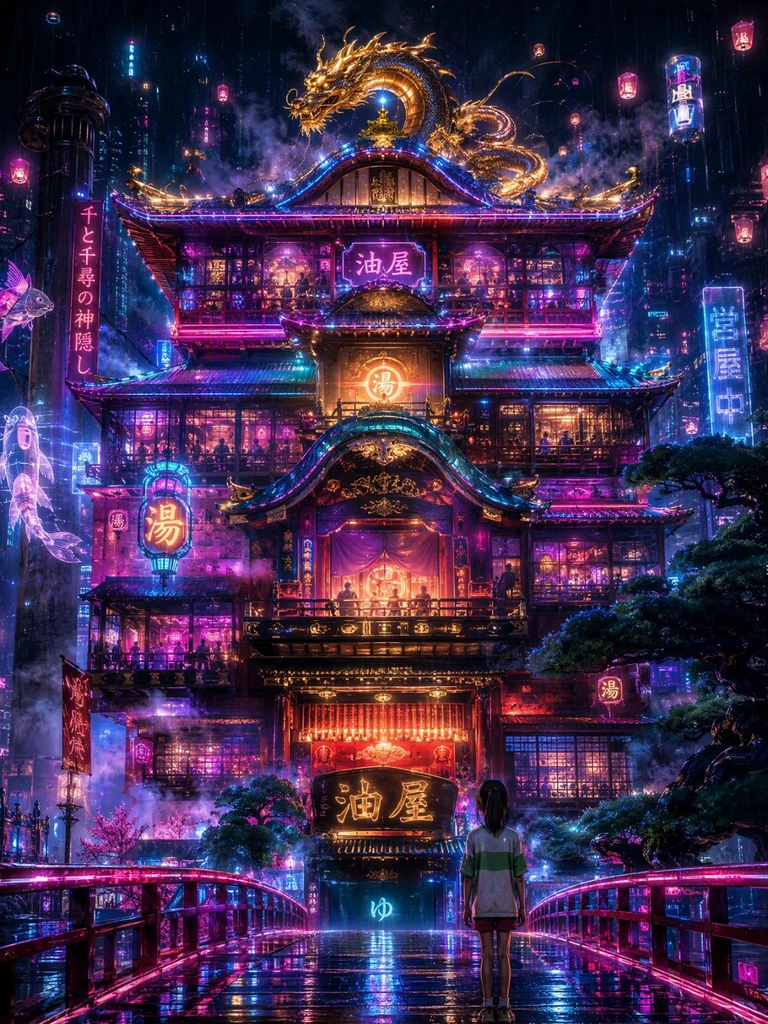我把无脸男丢进赛博朋克世界了
