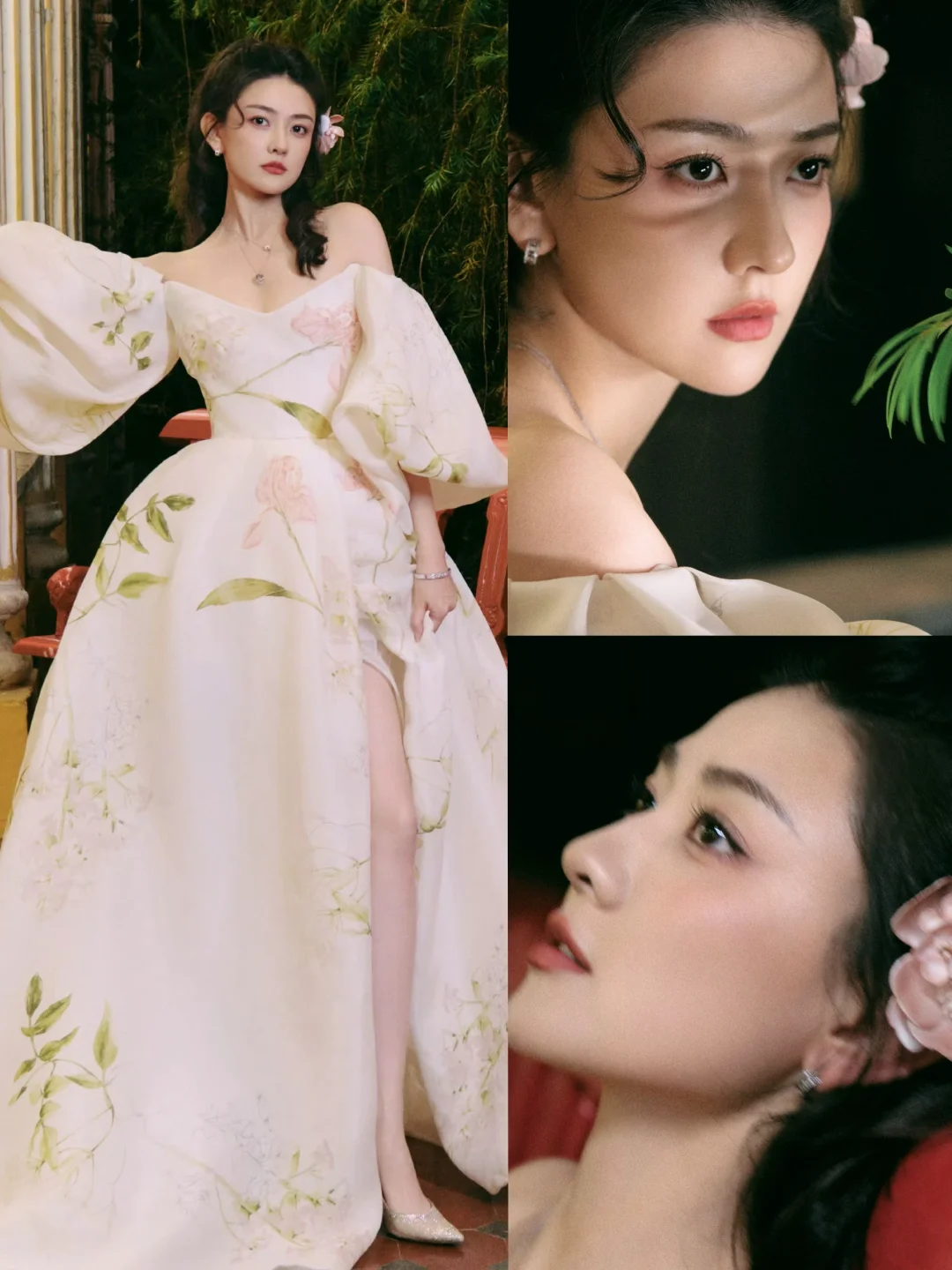 梁洁尖叫之夜出图，好雍容华贵的颜，特别大气