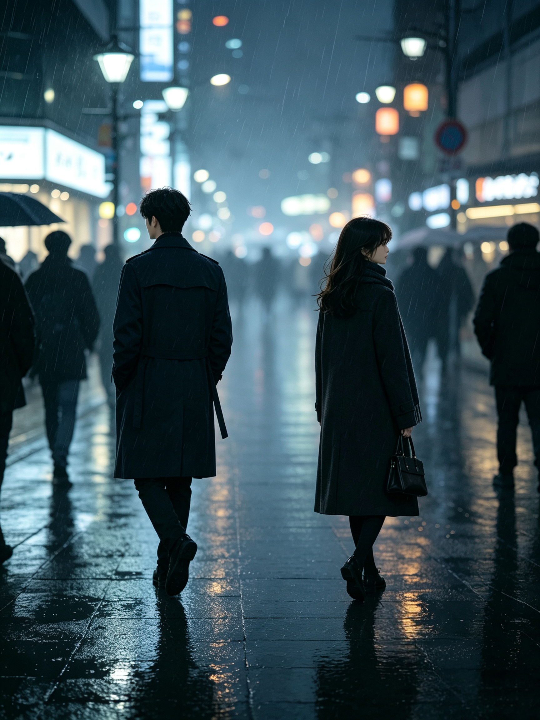 诗（邂逅初恋）
​
​作者/凤非
​雨夜长街灯火昏
​相逢对面各伤神
​曾经执手