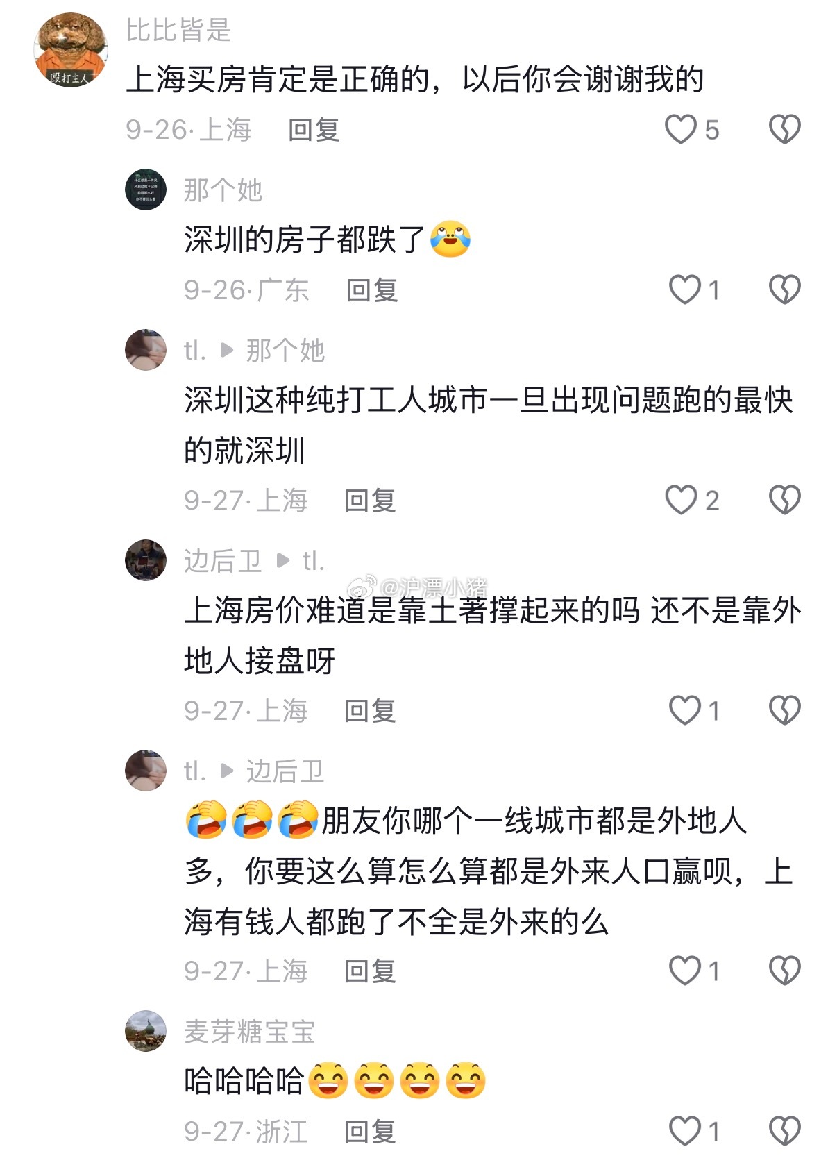 深圳没有这位网友说的那么差吧不过上海和深圳不一样的就是上海土著的购买力和置换需求撑起了上海楼市的基本盘，他们不会离开上海的楼市第一线 ​​​