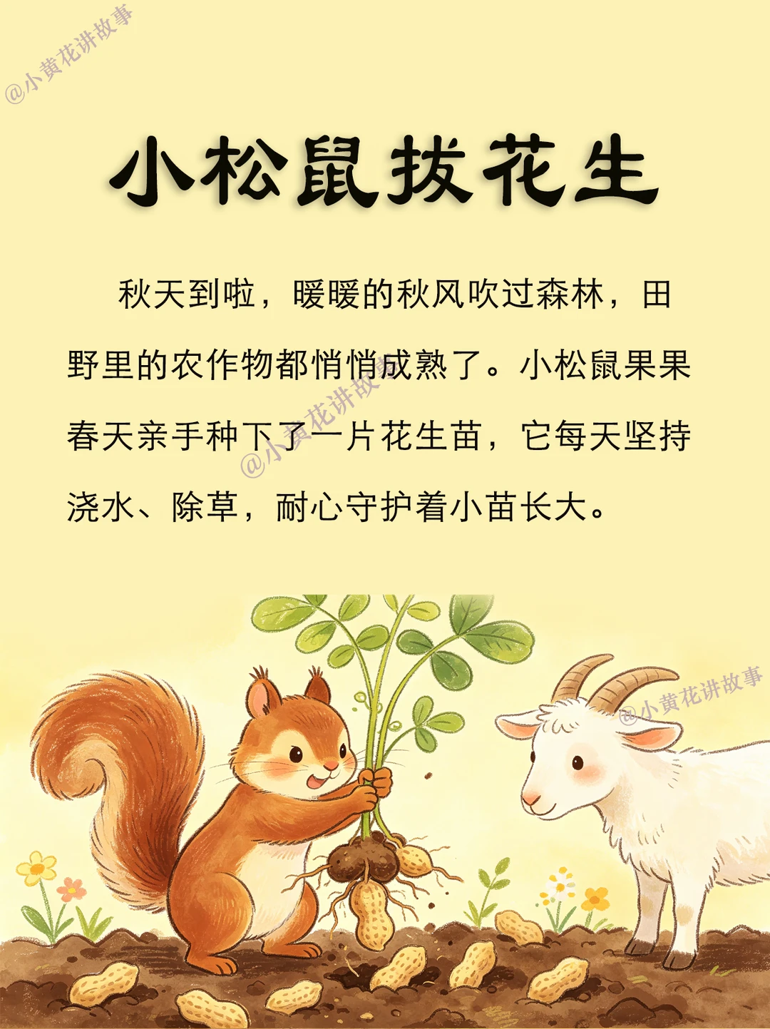 睡前故事 | 《小松鼠拔花生》