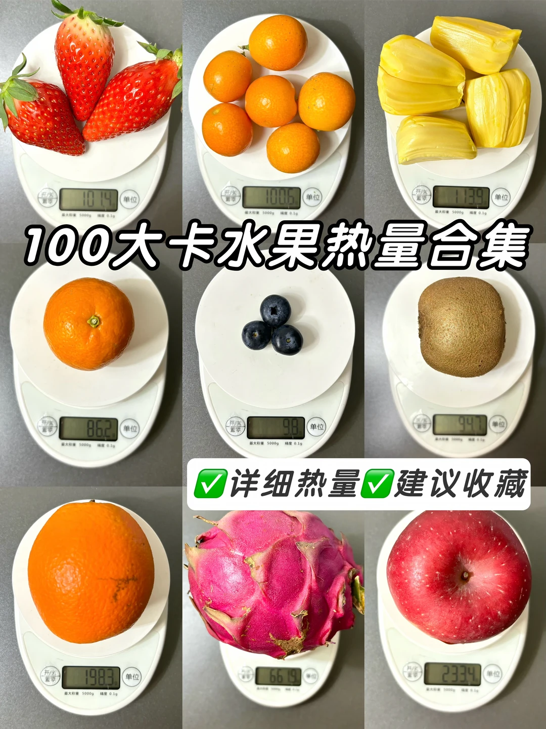 100大卡水果热量合集🔥建议收藏❗️