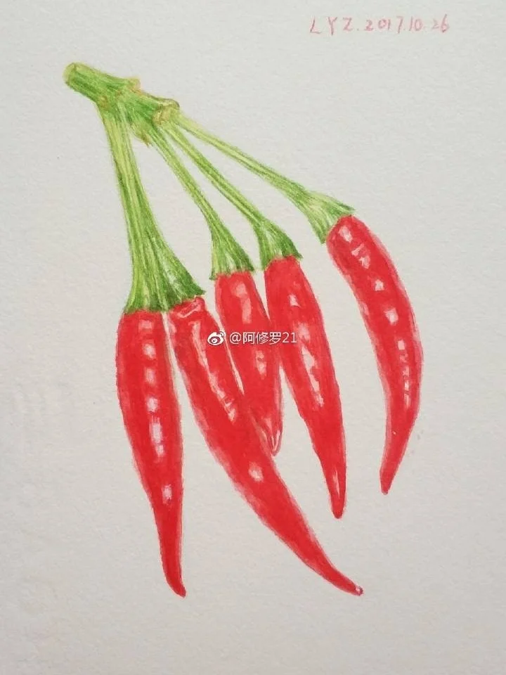 水彩小辣椒