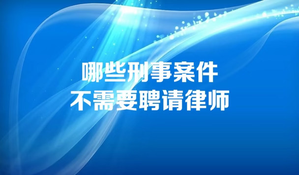 哪些刑事案件不需要聘请律师