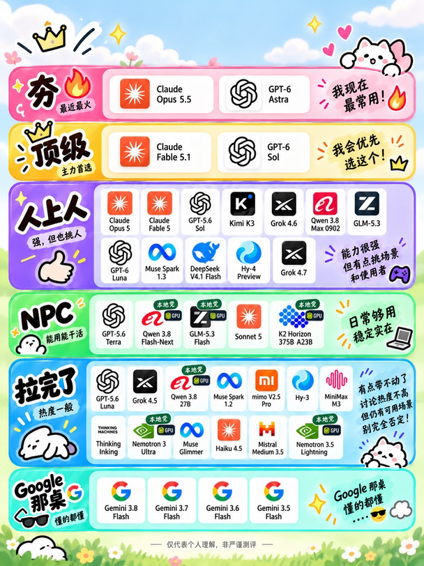 大模型从夯到拉，我是这么排的