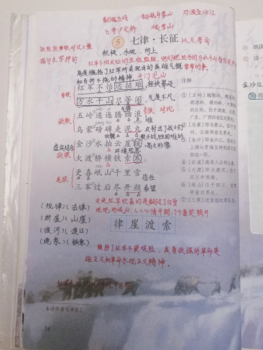 课堂笔记：六年级上册语文人教版