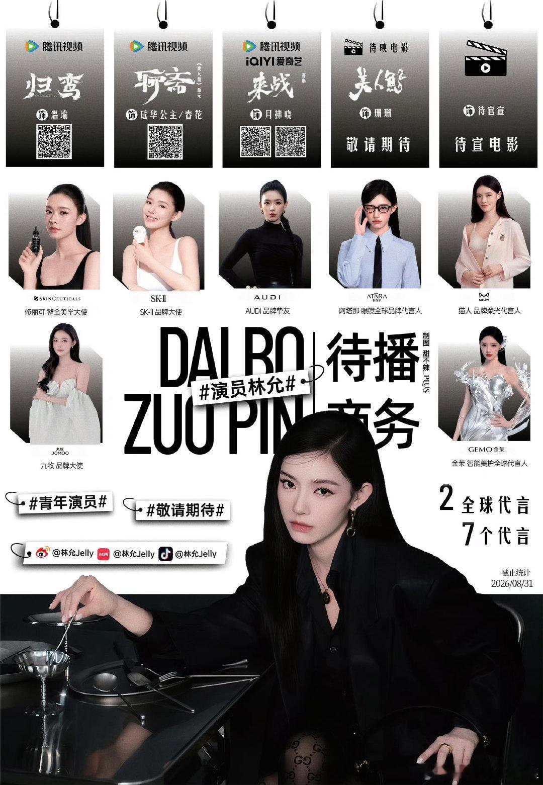 #网传沈月林允参加乘风破浪的妹妹#假🍉勿信，林允忙着进组呢，有空来腾讯预约新剧《归鸾》期待未官宣新女主电影[爱你]林允冲冲冲 ​
