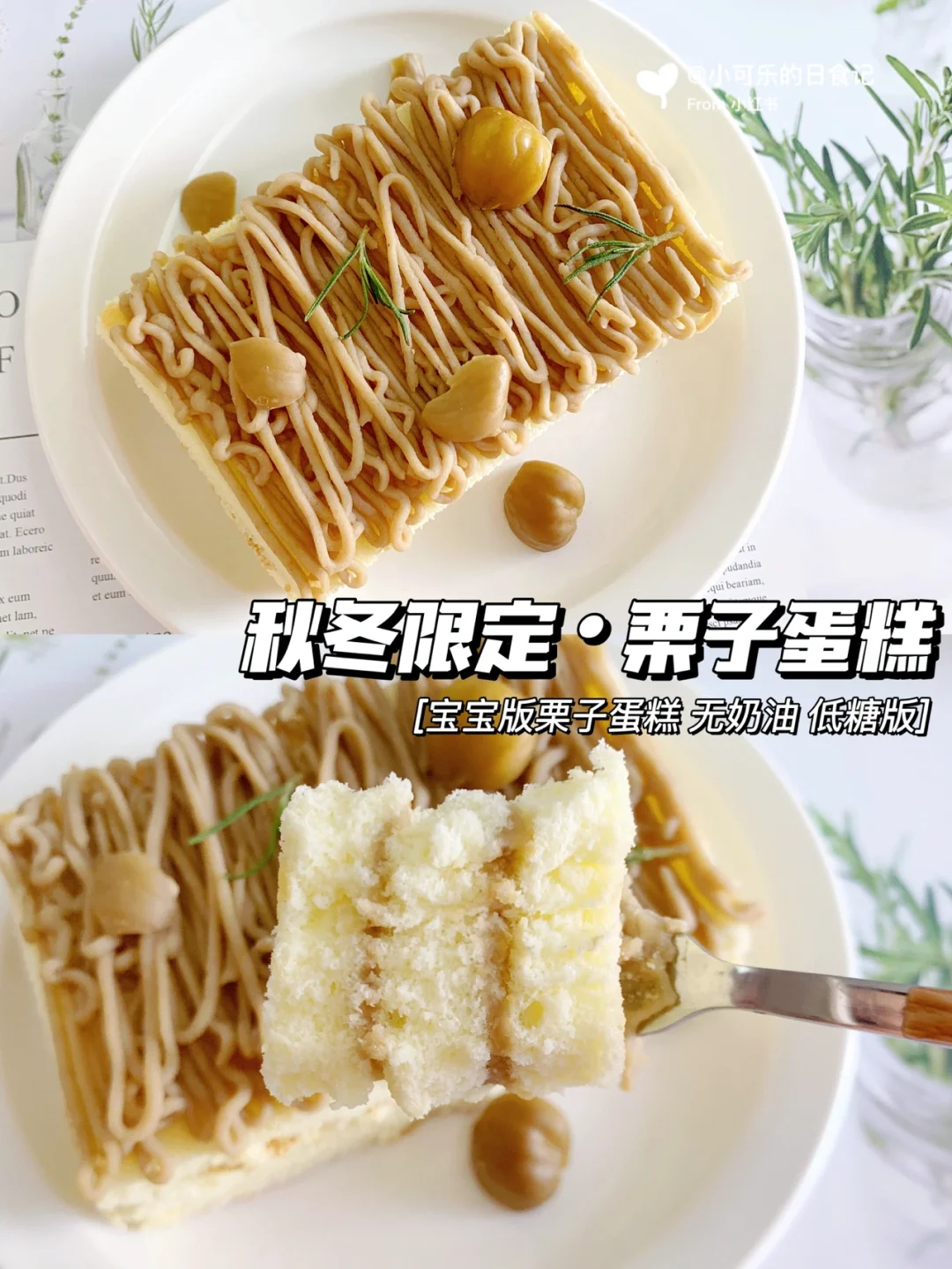 秋冬限定｜宝宝栗子蛋糕🌰 无奶油 巨好吃