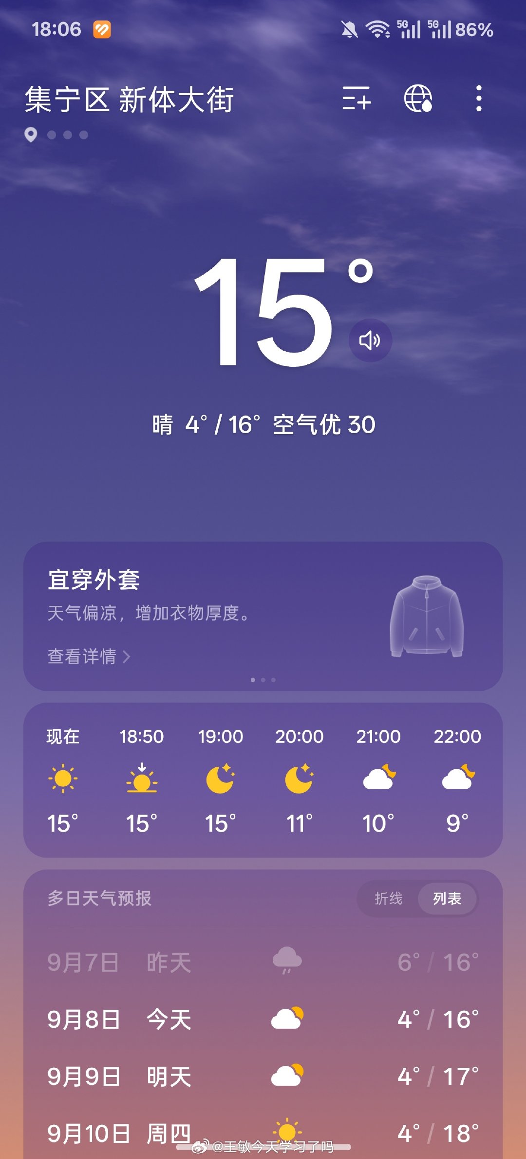 前天穿防晒衣，昨天今天穿棉袄，我真服了这极端天气 ​