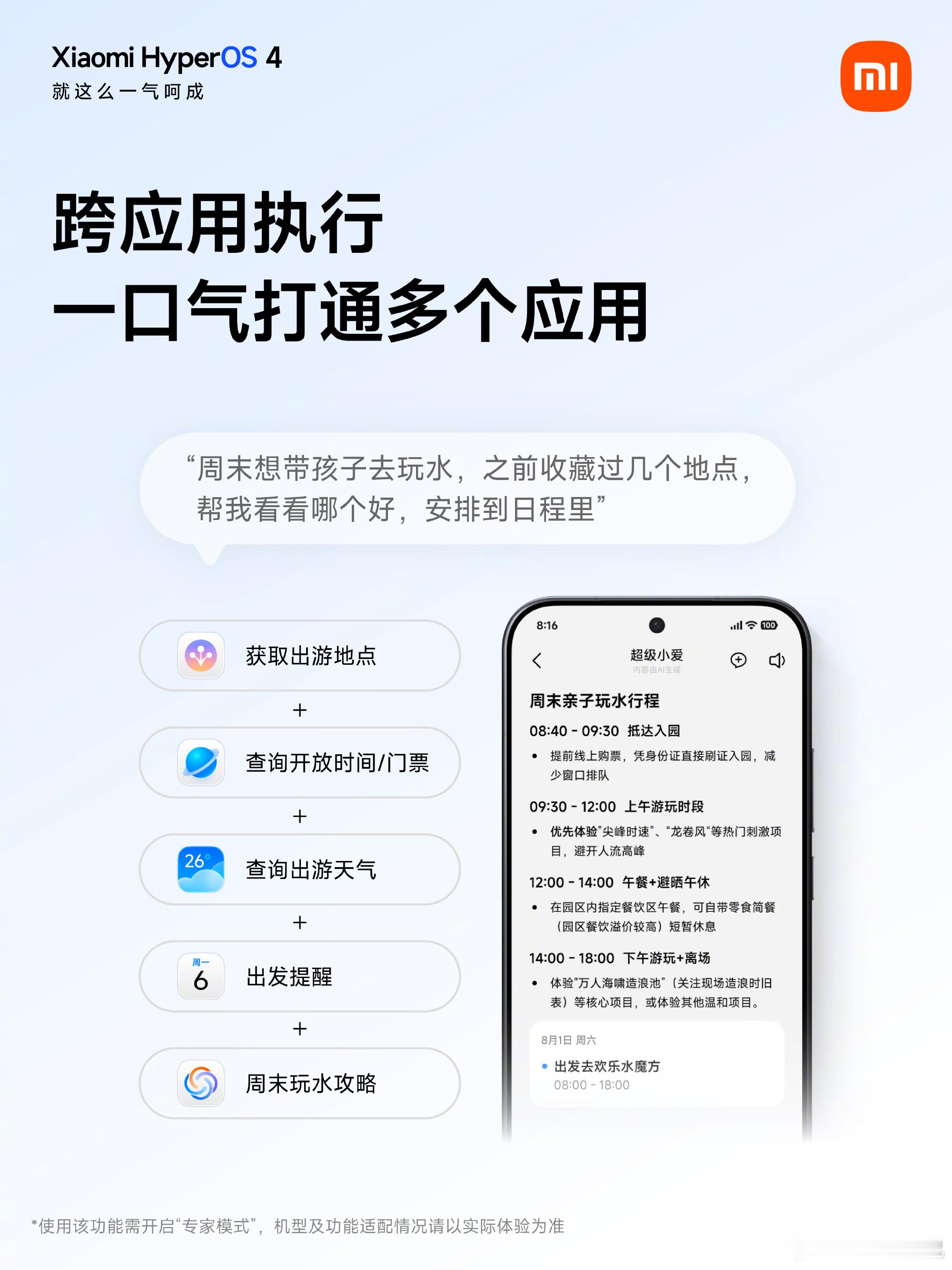 #小米澎湃OS4正式版发版计划#终于等来了！澎湃OS4正式版推送时间直接官宣，这次小米实打实兑现了更新安排～

对比往年系统更新节奏，今年适配速度肉眼变快，迭代效率直接拉满。之前Beta版就收获了超多好评，流畅度、日常使用体验都优化到位。正式版更是全方位升级，颜值、生态AI、跨设备互联、隐私安全 ​