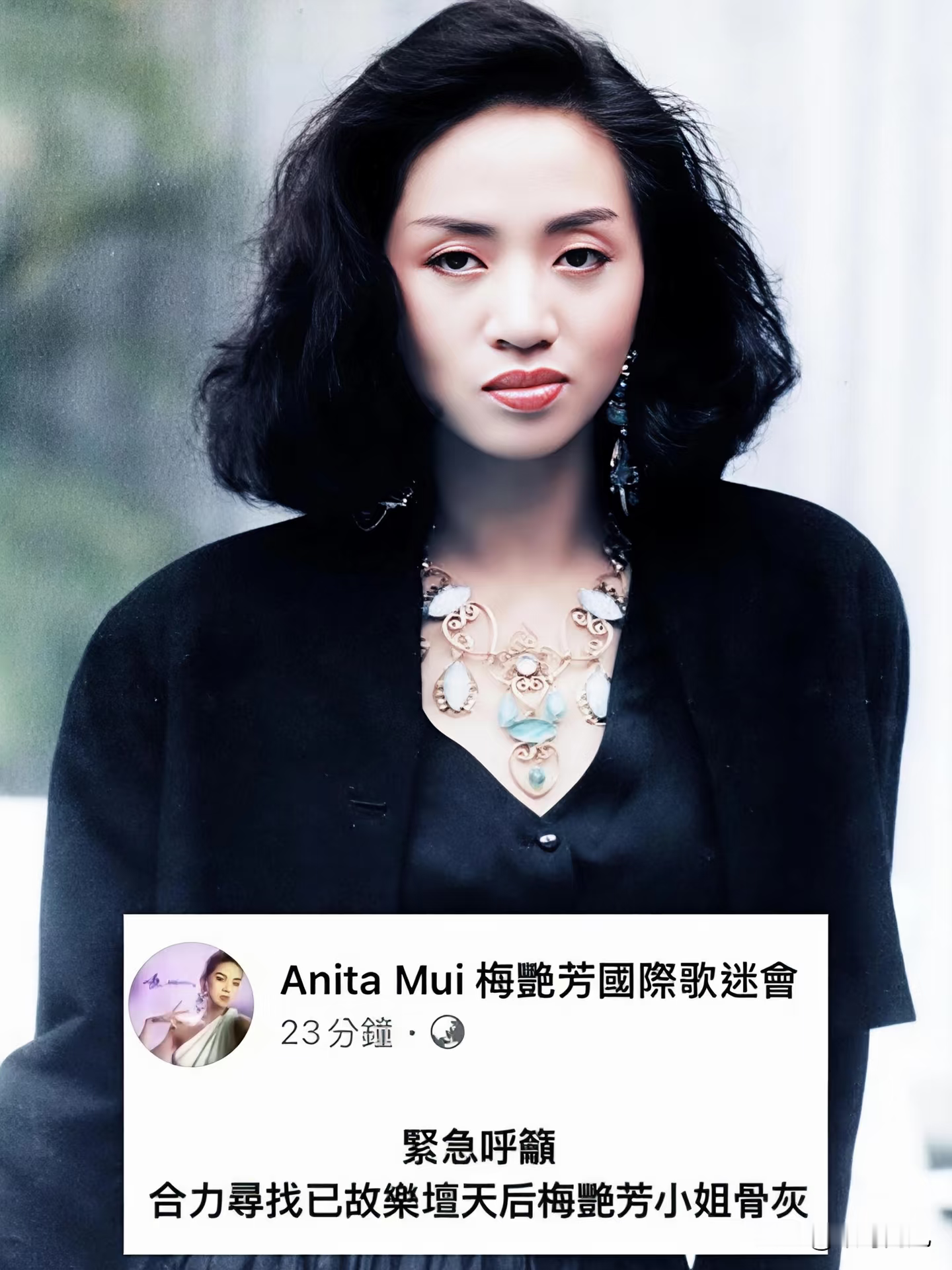 香港警察干什么吃的，查了三个月一点线索都没有，梅艳芳骨灰被盗，这在大陆简直闻所未闻，只听过杀/人埋/尸埋到旧坟里的，听过盗尸/体的，没听说盗骨灰的。

事情是这样的，今年7月18，歌迷前往海会塔祭拜梅艳芳的时候，发现存放梅艳芳骨灰位置的门牌螺丝松脱，未见存放在内的骨灰瓮。歌迷立即通知梅艳芳家人，随后