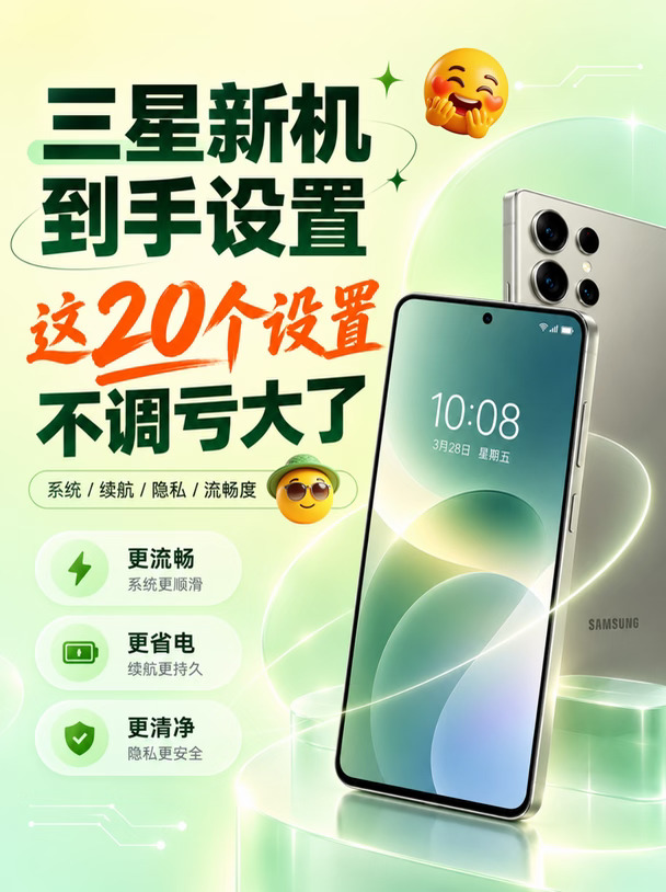 三星新机到手❗️这些设置不弄真的会哭❗️