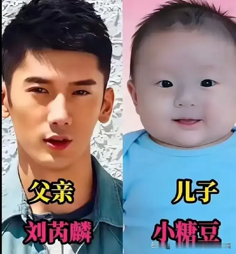 一眼看基因！这些明星父子，相似度直接拉满
 刘芮麟&amp;小糖豆、乔杉&amp;乔善梁、林家川&amp;儿子、邓超&amp;邓涵之、杜江&amp;杜宇麒、谢霆锋&amp;谢振楠、孙岩&amp;小靓仔、陈小春&amp;陈昊廷、陈胤捷、陈晓&amp;陈睦辰
 
都说儿子大多像爸爸，看完这组父子对比才知道基因的神奇。
眉眼轮廓、神态气质，有的如同一个模子刻出来。
有的复刻了