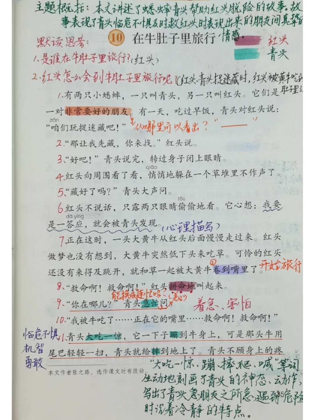 三上语文10《在牛肚子里旅行》