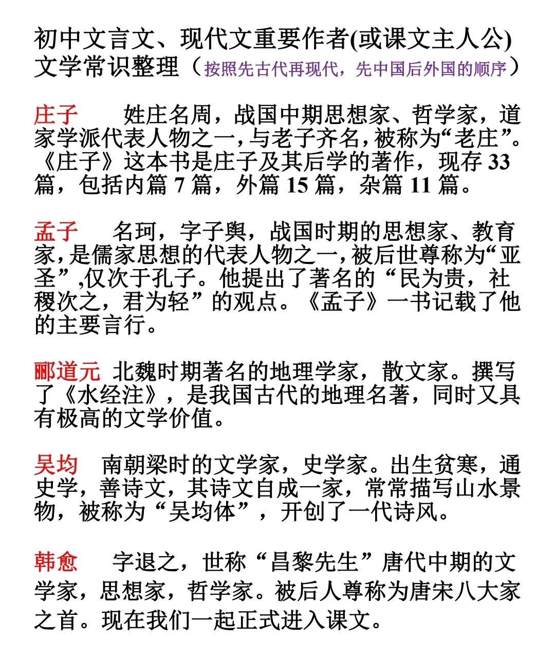 文学常识整理(三)＃教资面试备考