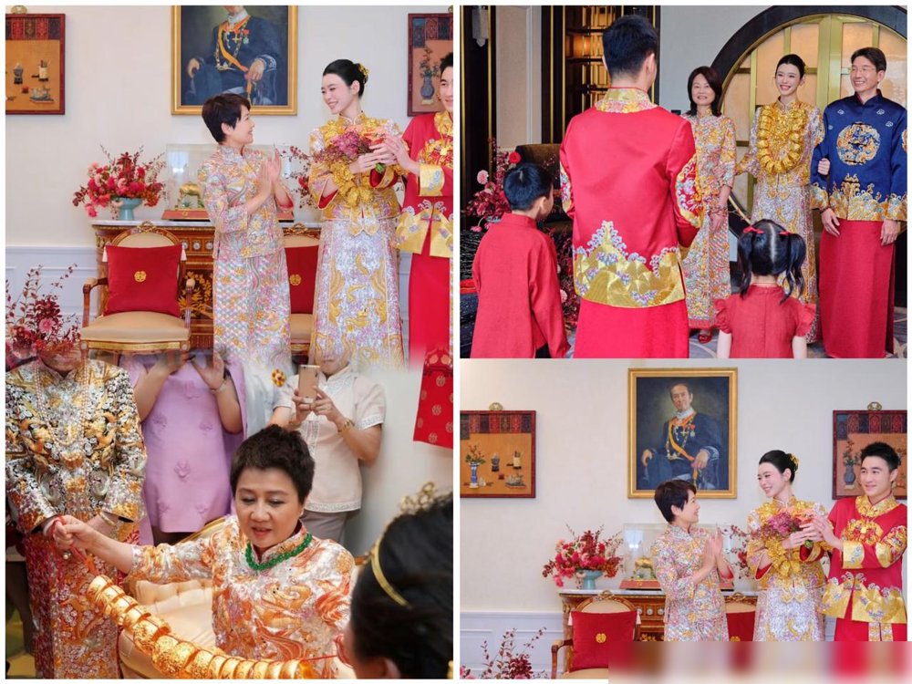 豪门婆婆的真实态度，全藏在给的东西里
赌王四太给奚梦瑶的那串澳白珍珠，尺寸大到像假的。旁边还堆着二十二只龙凤镯，金灿灿一片，敬茶时套得胳膊都弯不下去。
很多人盯着钱看，说这是炫富。但你要知道，港澳那边长辈给新人戴金器，不是走个过场。四太这种身份，能亲手往奚梦瑶手腕上套镯子，就是把话放台面上了：这