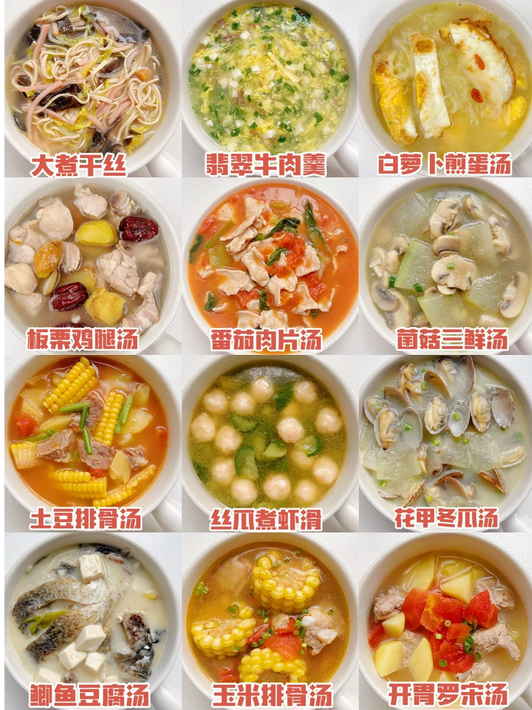 12款秋冬养生暖胃汤| 荤素搭配营养均衡！