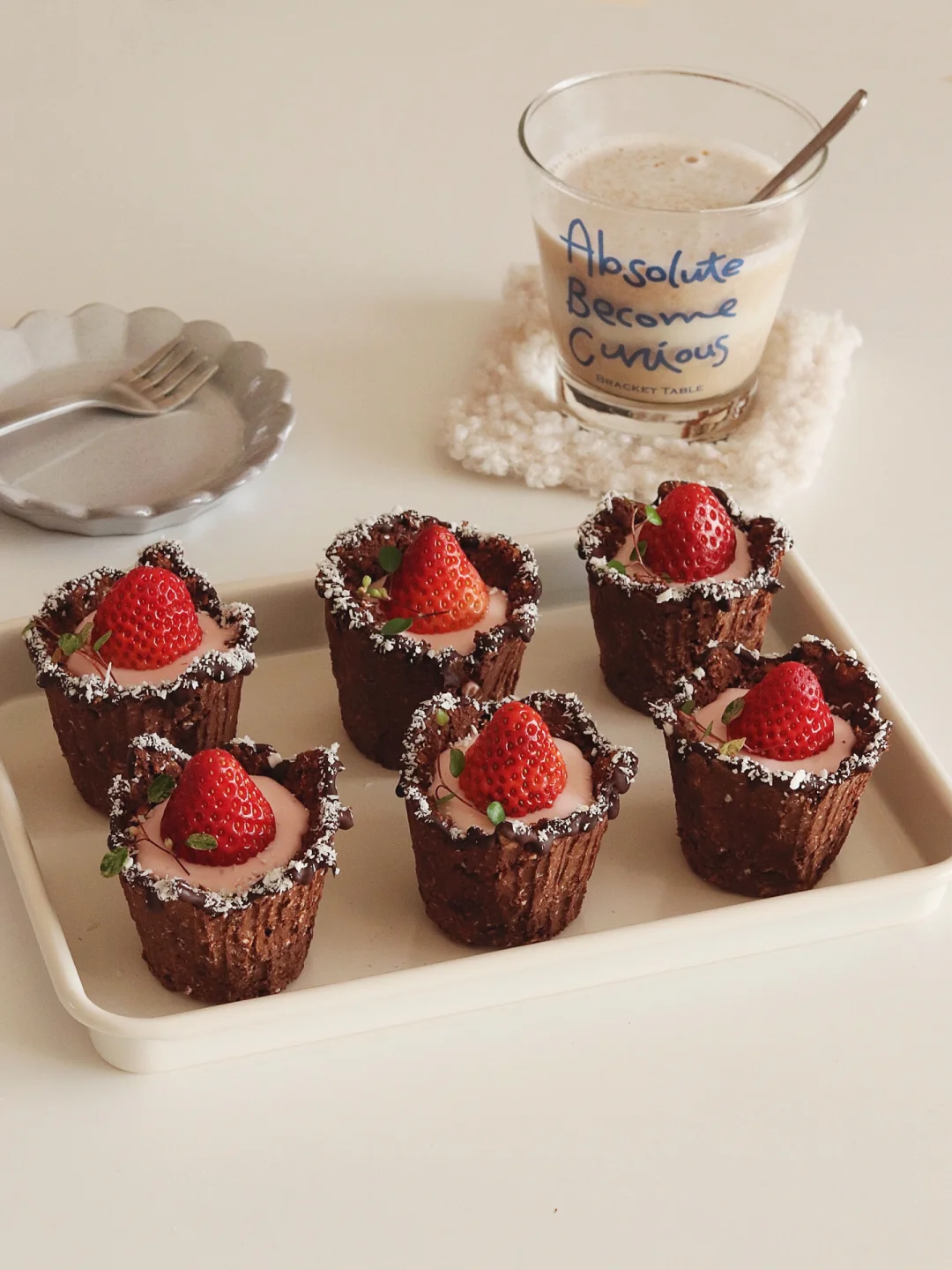 ‼️草莓麦片慕斯挞｜无需烤箱高颜值小甜品